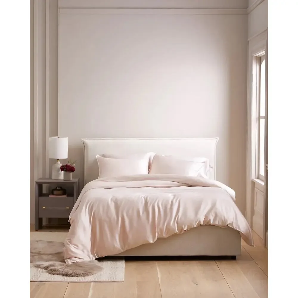Quince Bamboo Duvet Cover Set Soft Blush Full/Queen NWOT